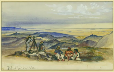 Blick vom Jebel Bir Asur zum Meer, 1872